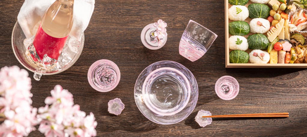 花紀行 桜流し 3月 ピックアップアイテム ハンドメイドガラスの伝統工芸品 津軽びいどろ