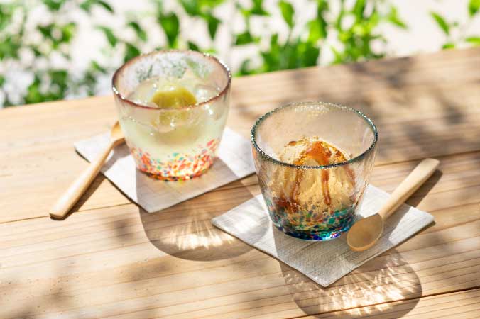 津軽びいどろ×京屋染物店［5月］ | シリーズ | ハンドメイドガラスの