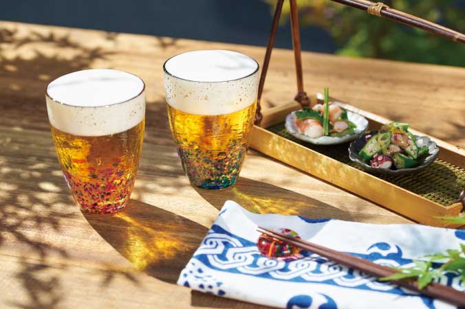 津軽びいどろ×京屋染物店［5月］ | シリーズ | ハンドメイドガラスの