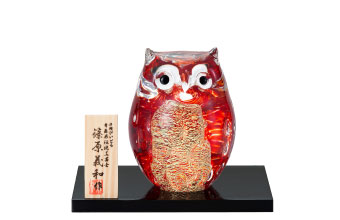 津軽びいどろ、フクロウ、3個セット☆ 津軽びいどろ ふくろう －HooNyanBoo