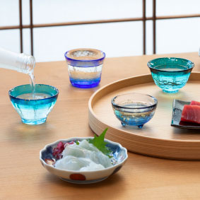 水盤［8月］ | シリーズ | ハンドメイドガラスの伝統工芸品「津軽 