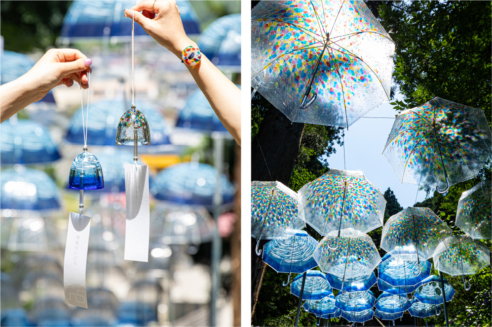 百色の青森 津軽びいどろの風鈴傘が彩る、青森の夏景色 | ハンドメイド
