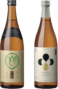 『高清水　純米大吟醸』と『高清水　酒乃国純米酒』の画像です